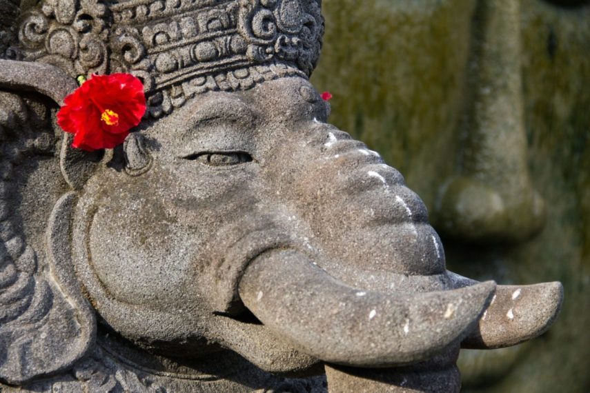 Bali indonesia elephants sculpture